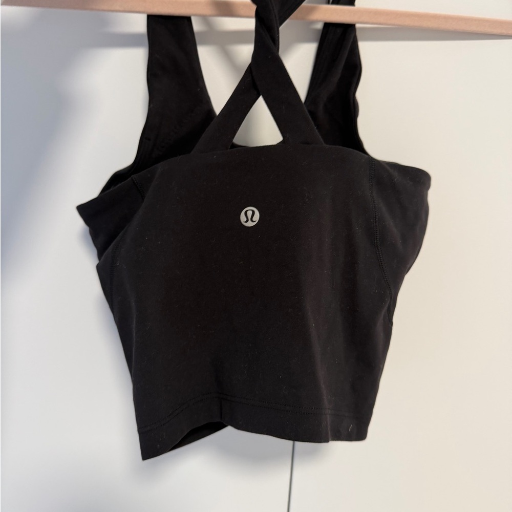 lululemon athletica Black Cross-Back Crop Top